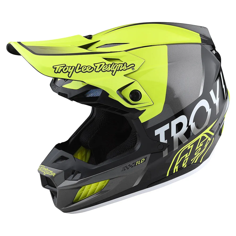 Troy Lee Designs SE5 Composite Qualifier MIPS casco cross giallo nero