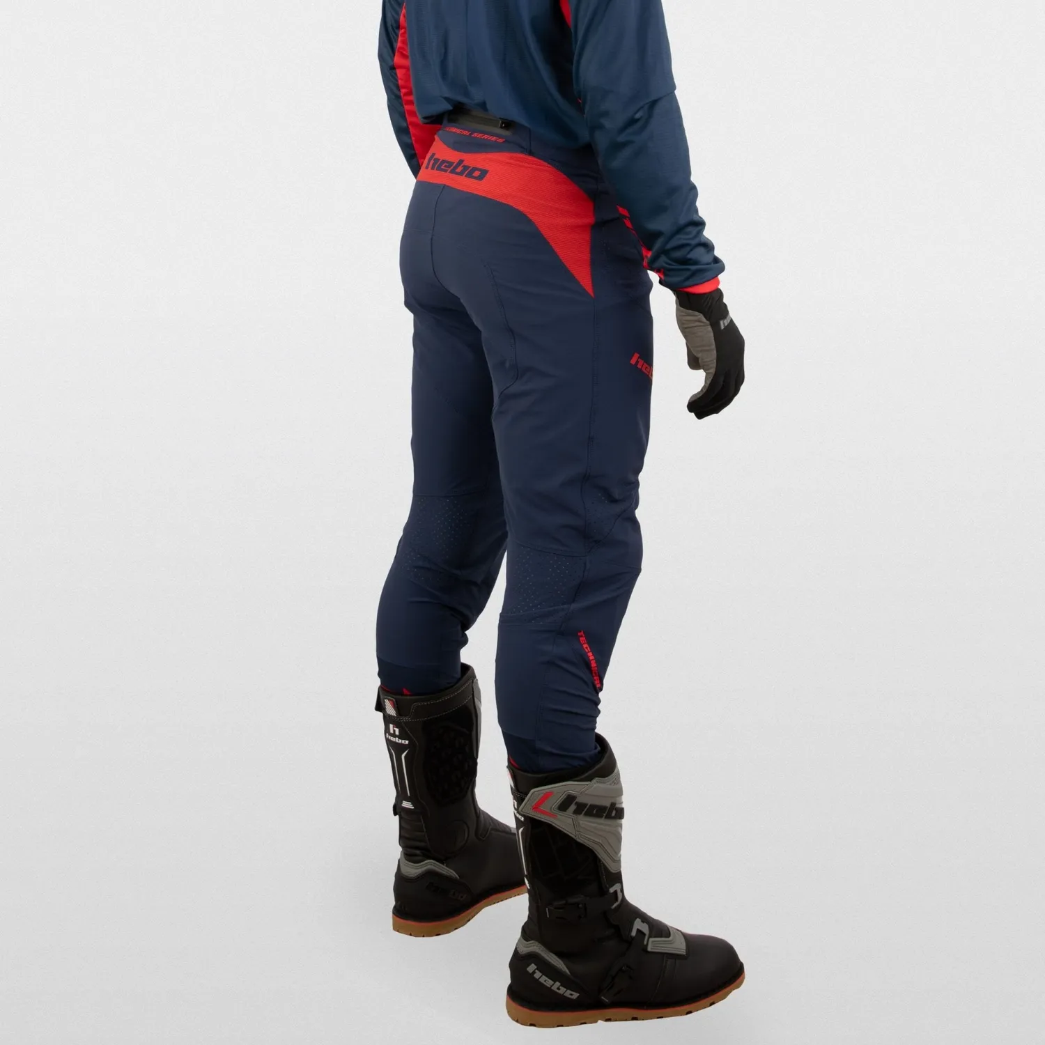 Hebo Tech HE3250A pantaloni trial blu con protezioni