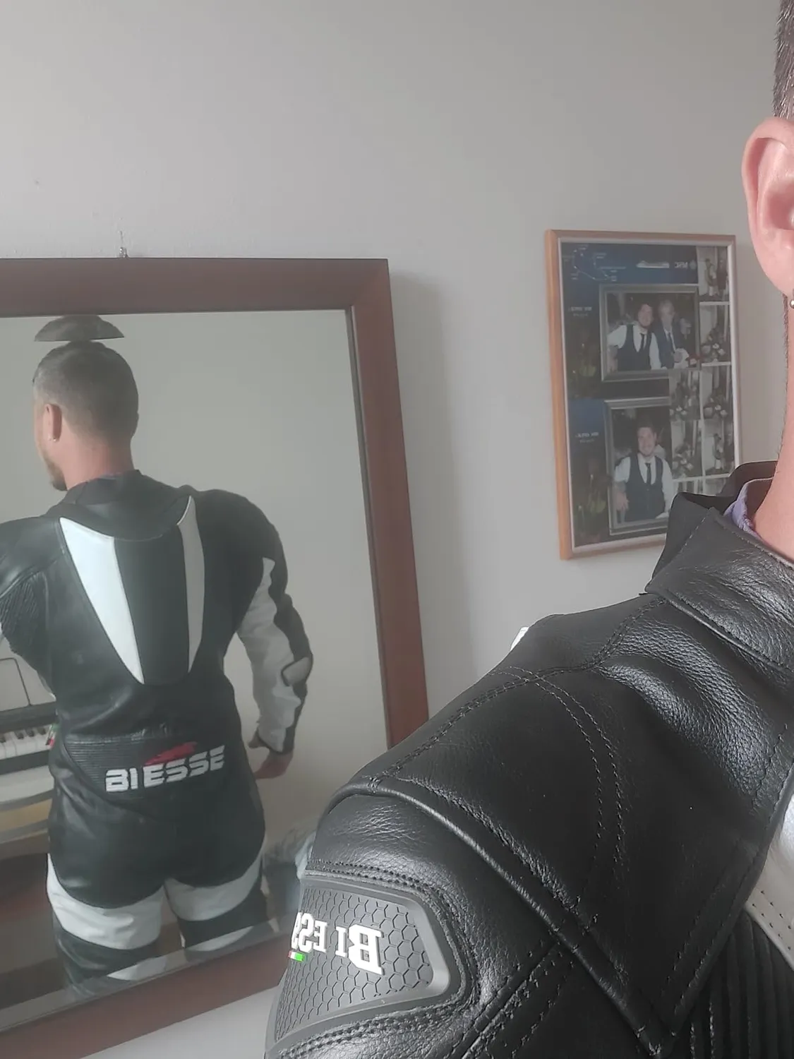 Bi Esse tuta moto pelle bovina intera taglia XL