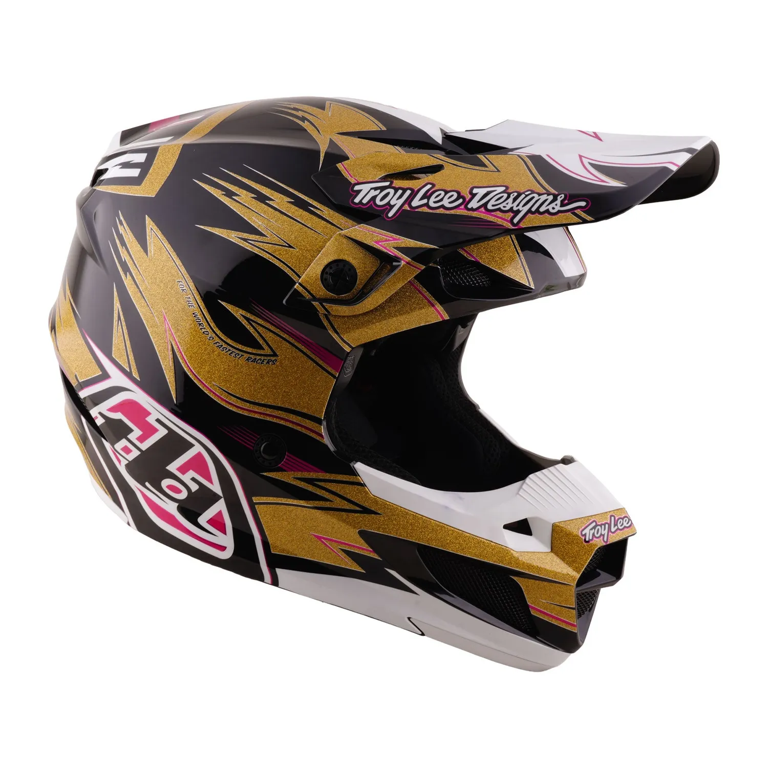 Troy Lee Designs SE5 MIPS Cyclops casco moto oro nero
