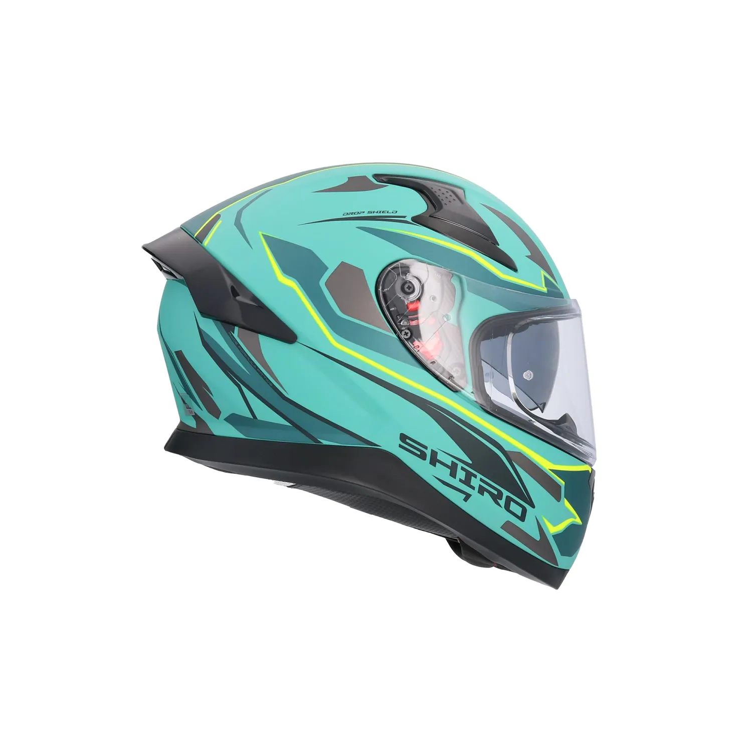 Biesse Casco Integrale Moto Verde Metallico Leggero ABS