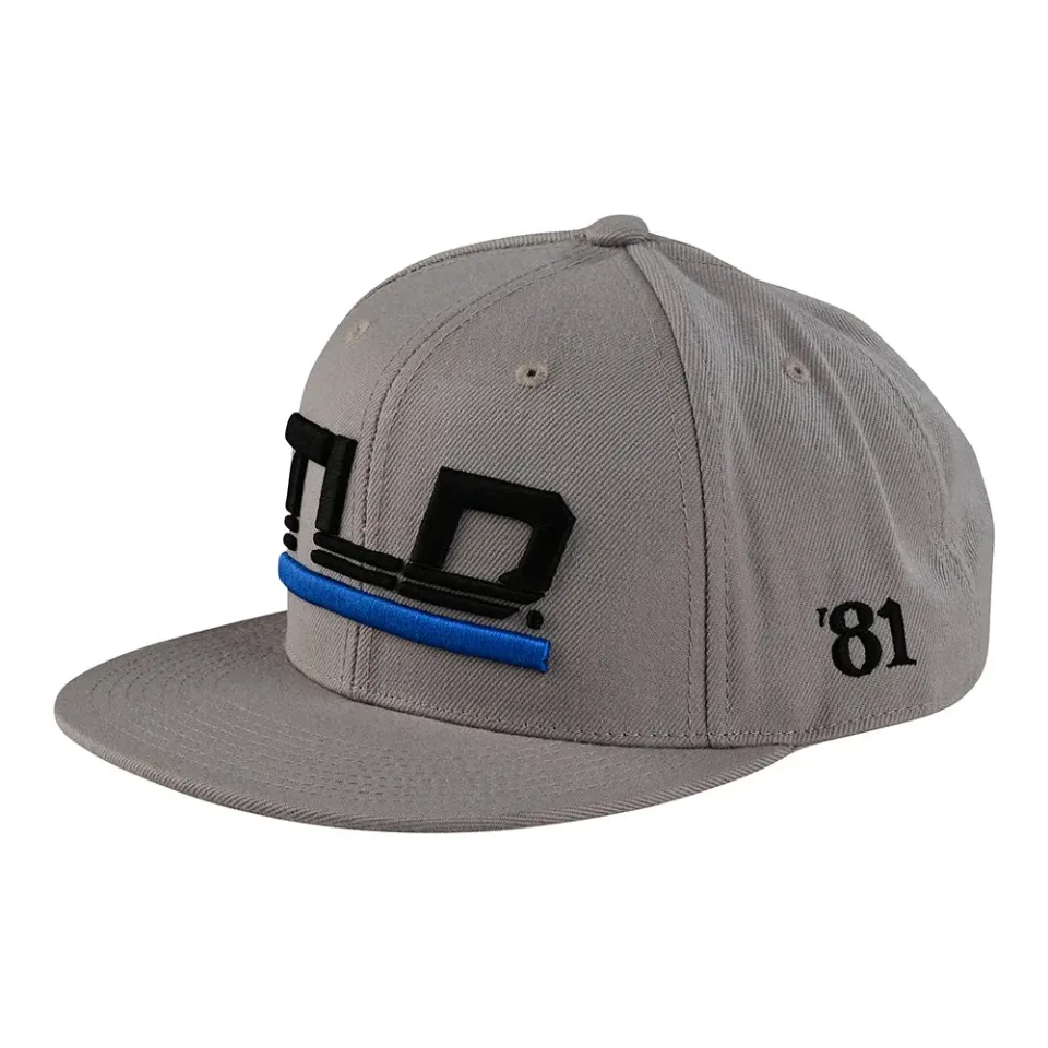 Troy Lee Designs Flat Bill Snapback cappellino Speed Grey OS