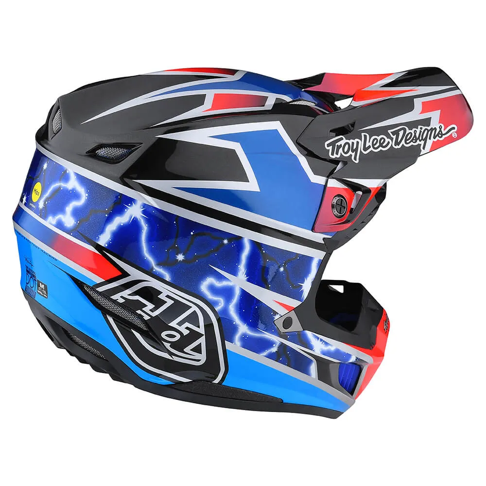 Troy Lee Designs SE5 Composite Lightning casco cross blu MIPS