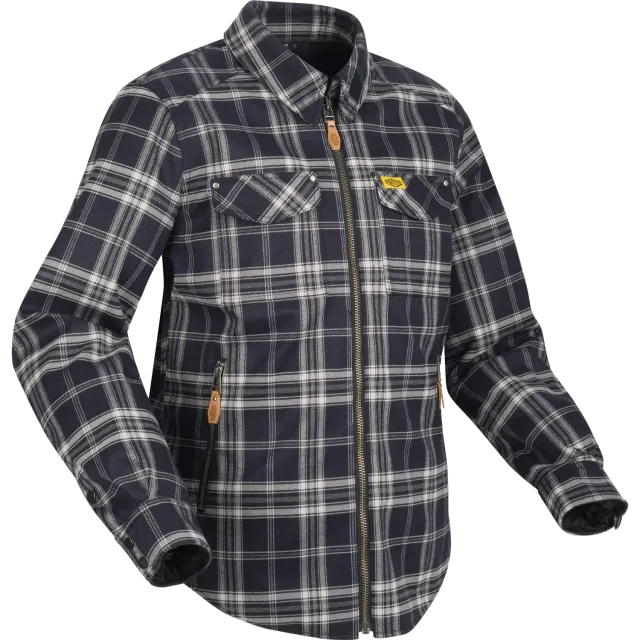 Segura Traffic giacca moto uomo bianco blu soft tartan