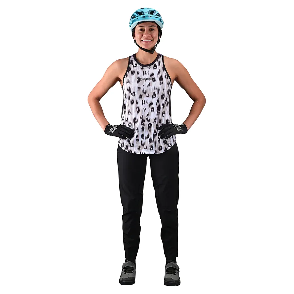 Troy Lee Designs Luxe Wild Cat canotta donna bianca traspirante