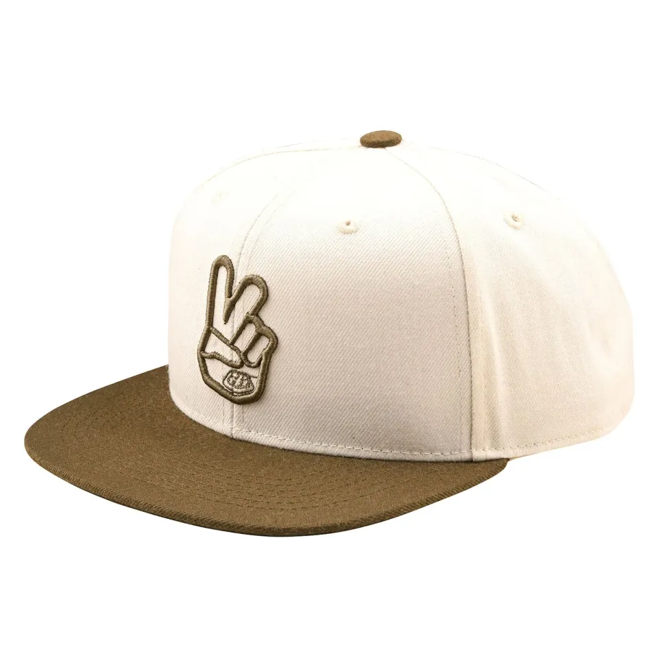 Troy Lee Designs Peace Flat Bill cappellino bianco oliva leggero