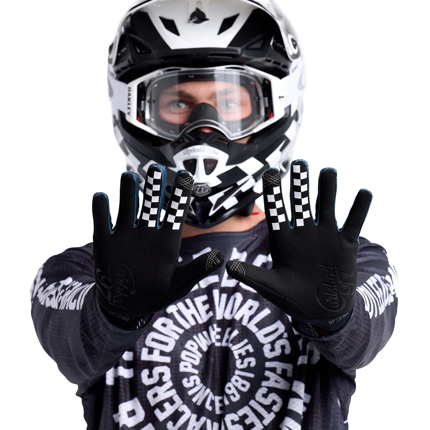 Troy Lee Designs GP Pro Carlsbad 97 Guanti Moto Nero grip