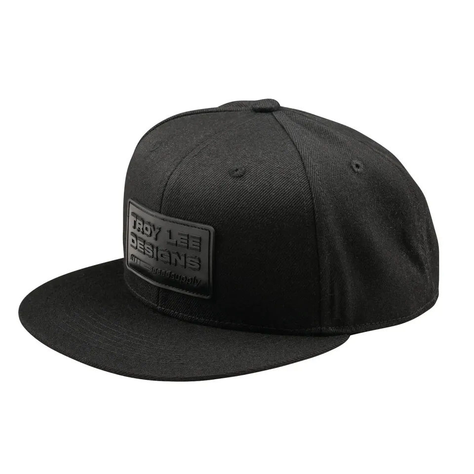 Troy Lee Designs Factory cappellino snapback nero visiera piatta