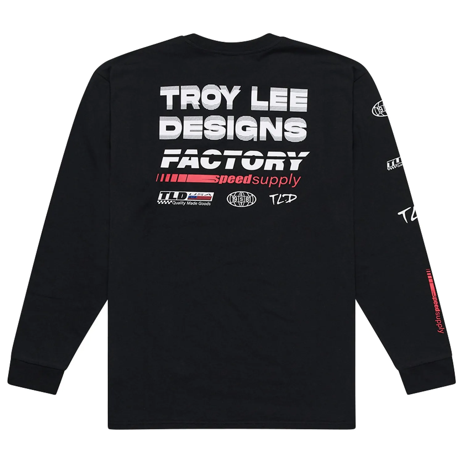 Troy Lee Designs Factory t-shirt manica lunga Nero