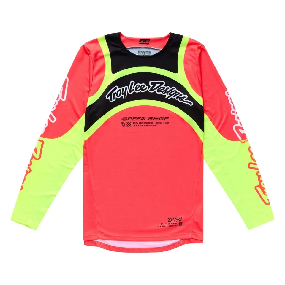 Troy Lee Designs GP Pro Swerve maglia moto rosso giallo fluo