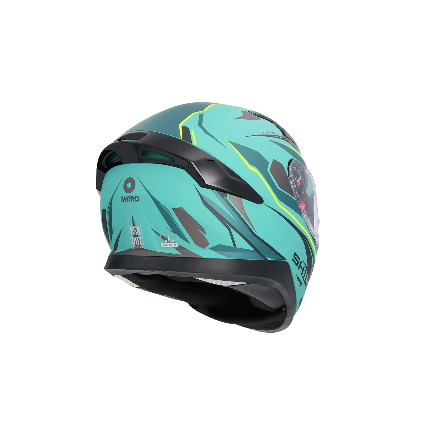 Biesse Casco Integrale Moto Verde Metallico Leggero ABS