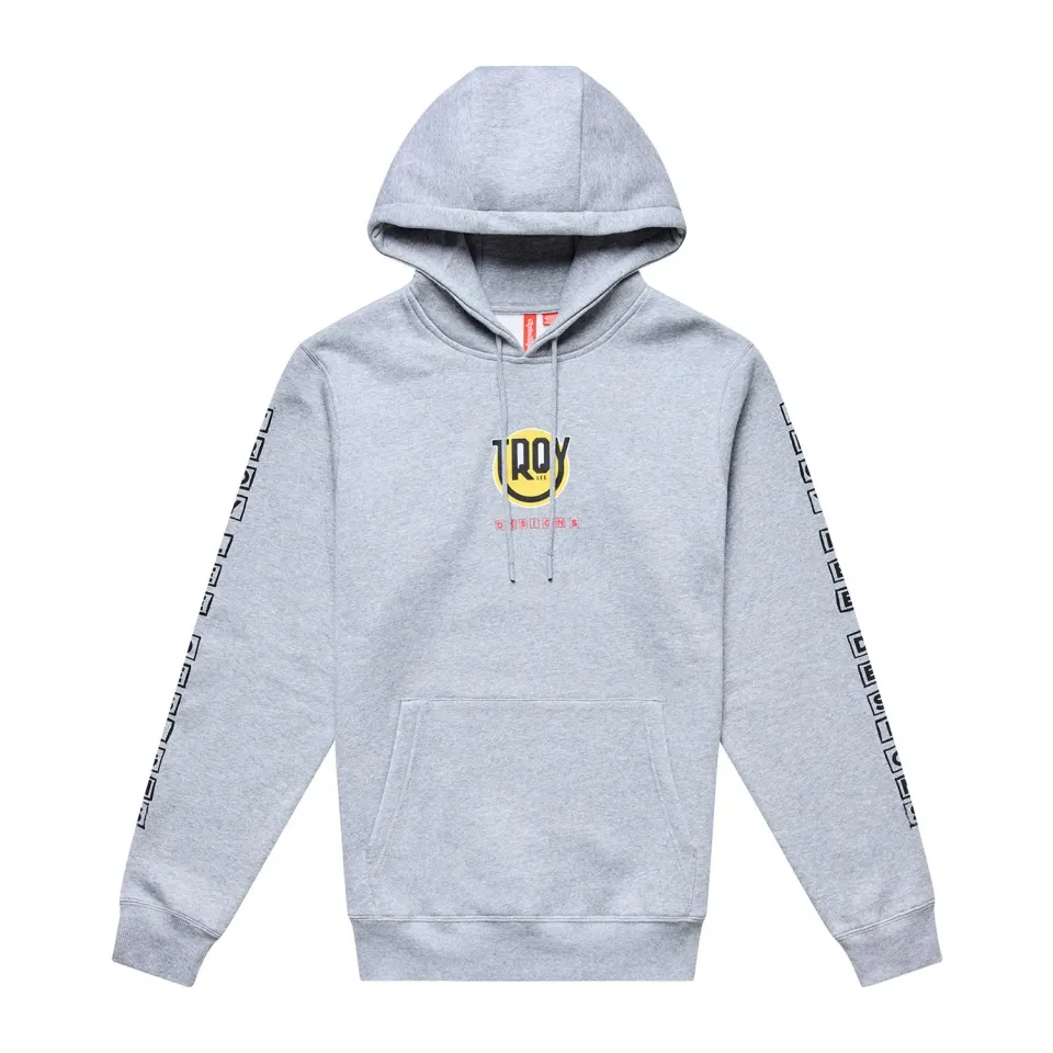 Troy Lee Designs Happy Dayz felpa cappuccio grigio heather calda