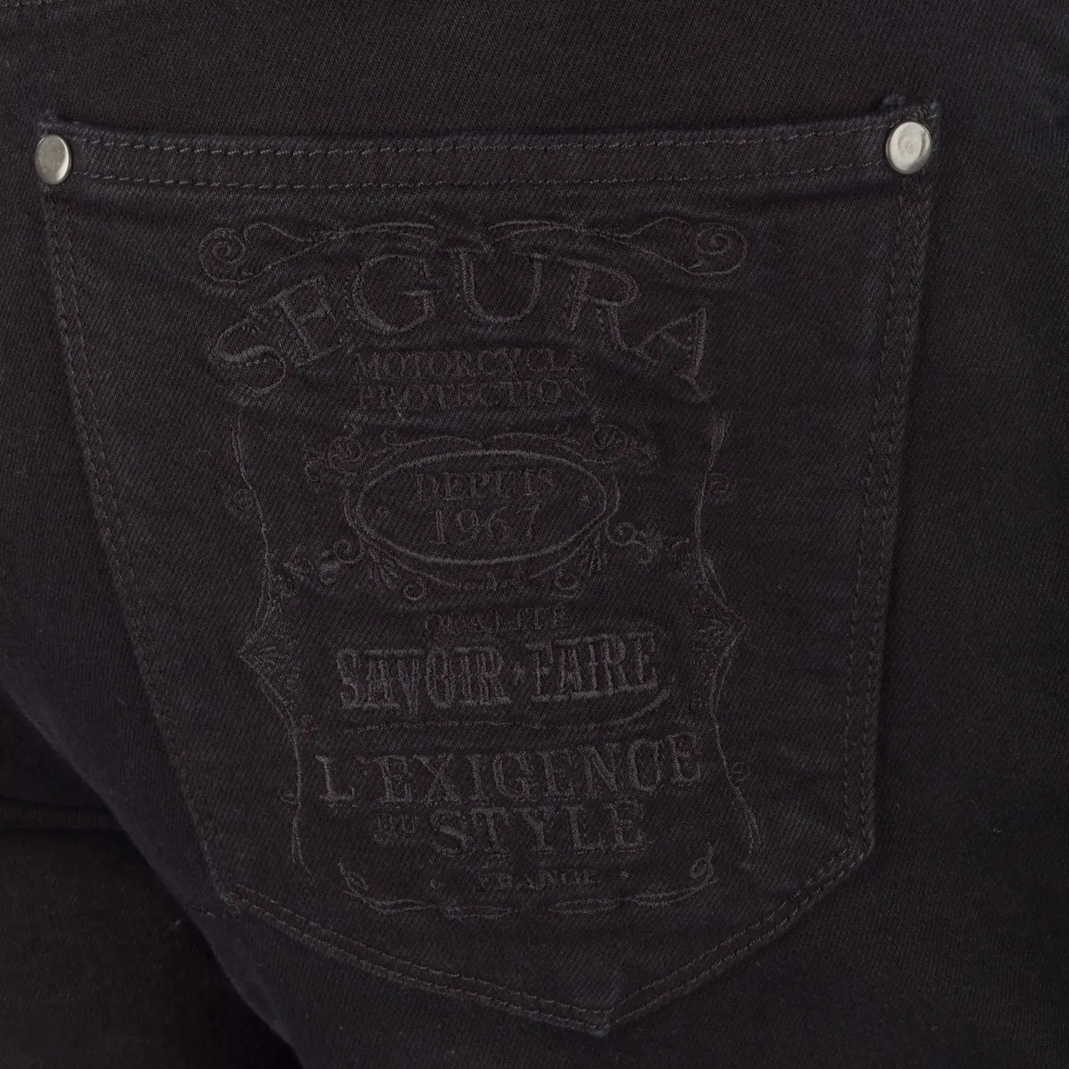 Segura Cosmic jeans moto uomo nero slim fit protezioni ginocchia