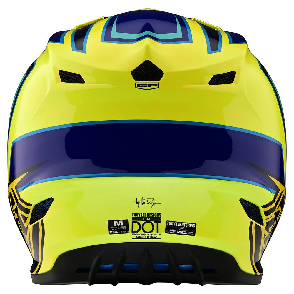Troy Lee Designs GP Ritn casco cross giallo senza MIPS