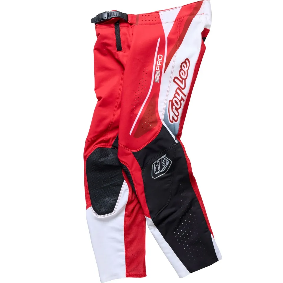 Troy Lee Designs SE Pro Salvo pantaloni moto bimbo rosso bianco