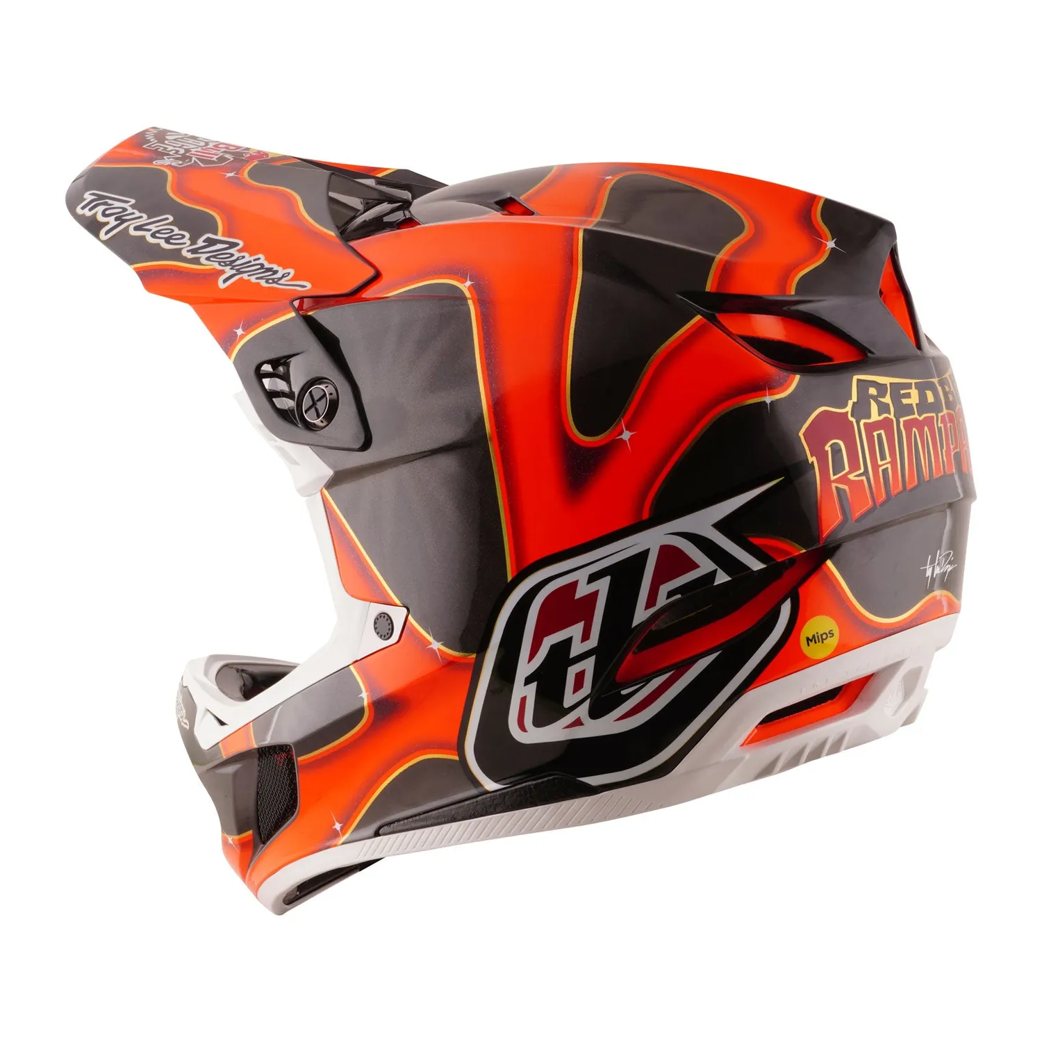 Troy Lee Designs D4 Carbon Rampage casco integrale nero carbonio