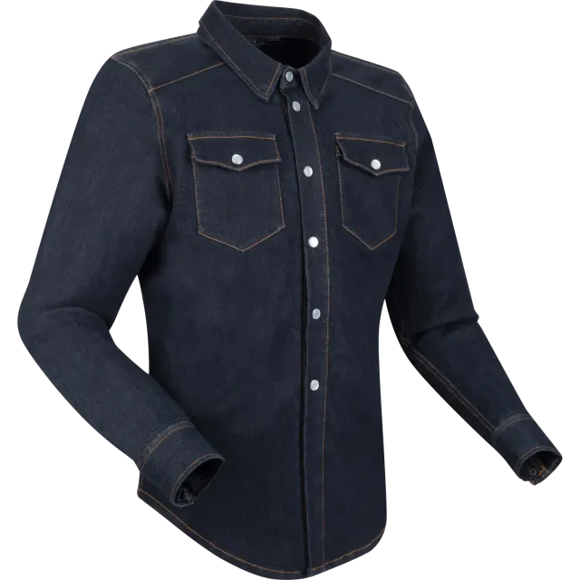 Segura Luthor Giacca Moto Uomo Blu Denim Stretch