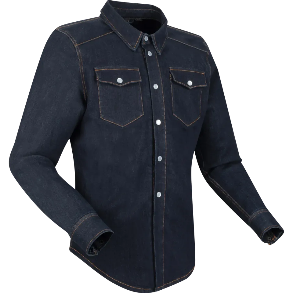 Segura Luthor Giacca Moto Uomo Blu Denim Stretch