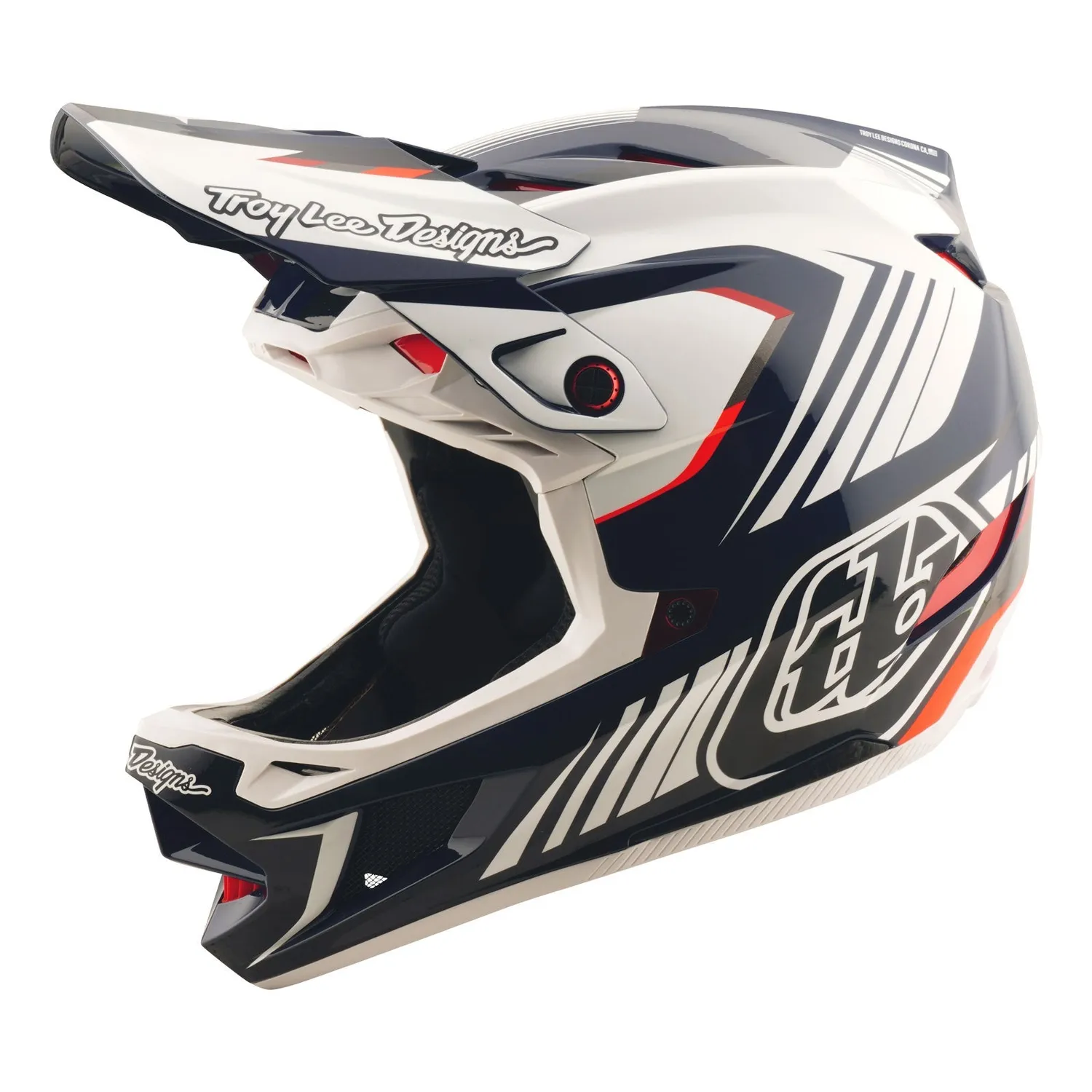 Troy Lee Designs D4 Polyacrylite casco MTB integrale blu