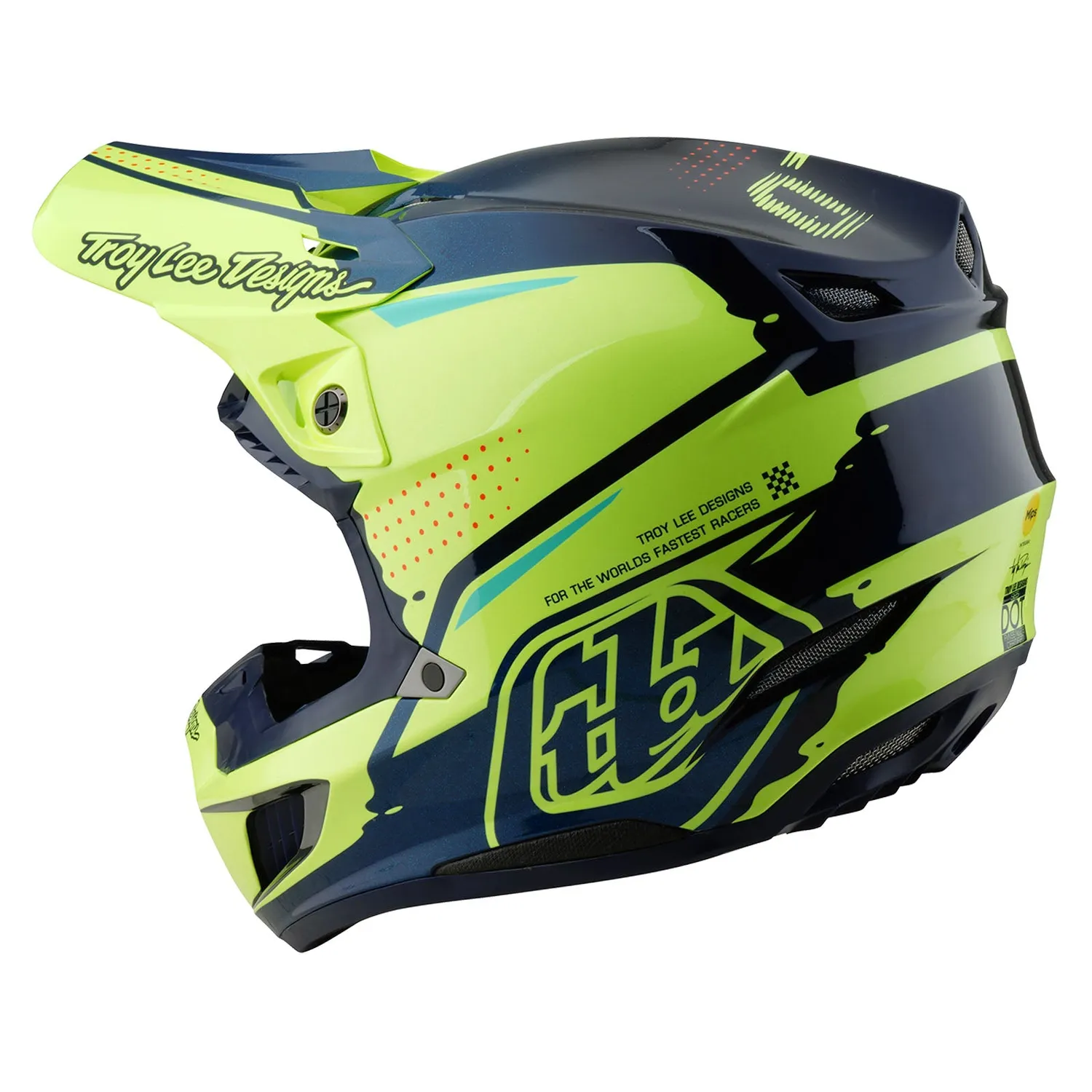 Troy Lee Designs SE5 Composite Drip casco moto MIPS giallo