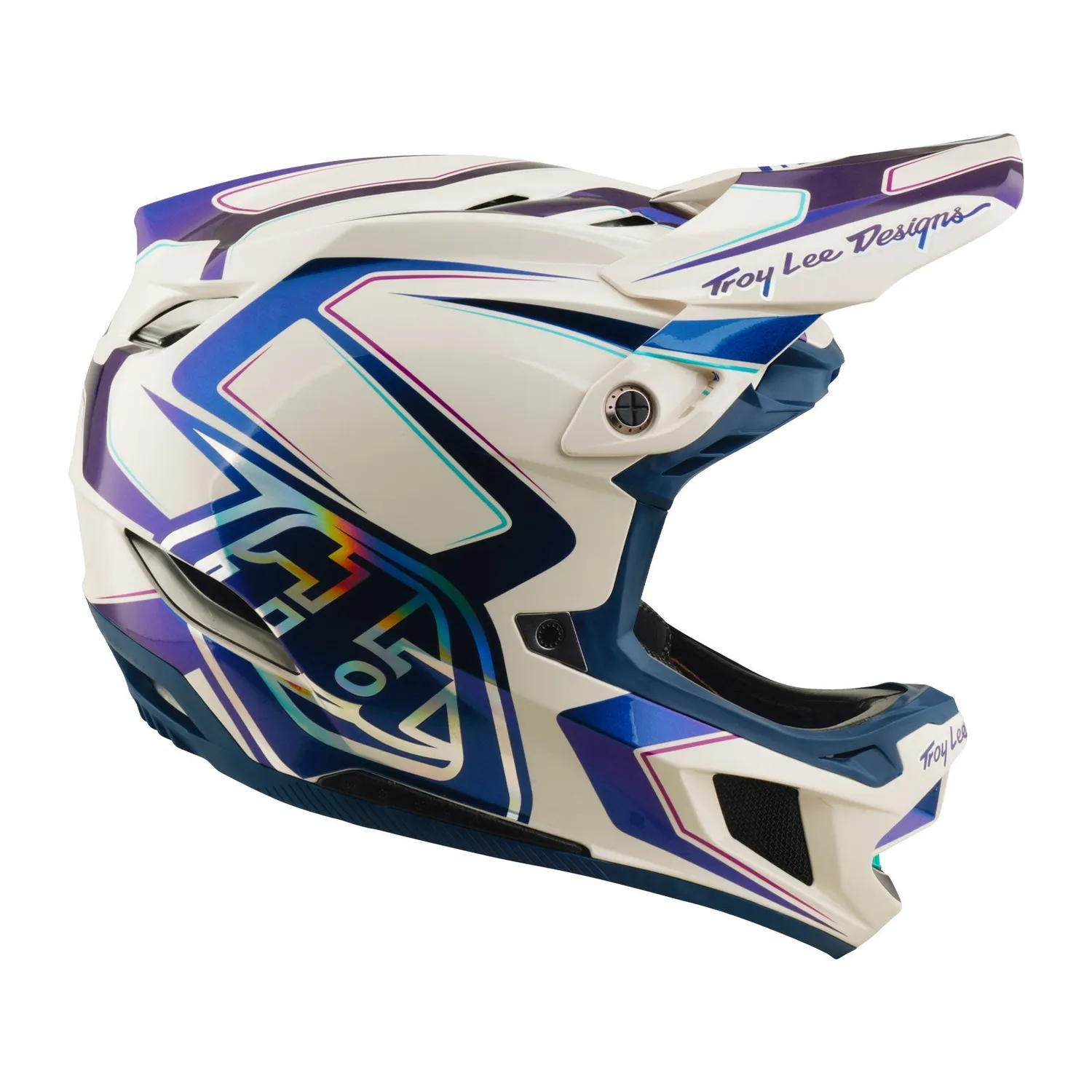 Troy Lee Designs D4 Composite Flared casco integrale bianco