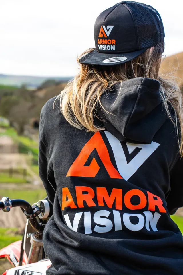 Armor Vision Hoody felpa cappuccio nera calda