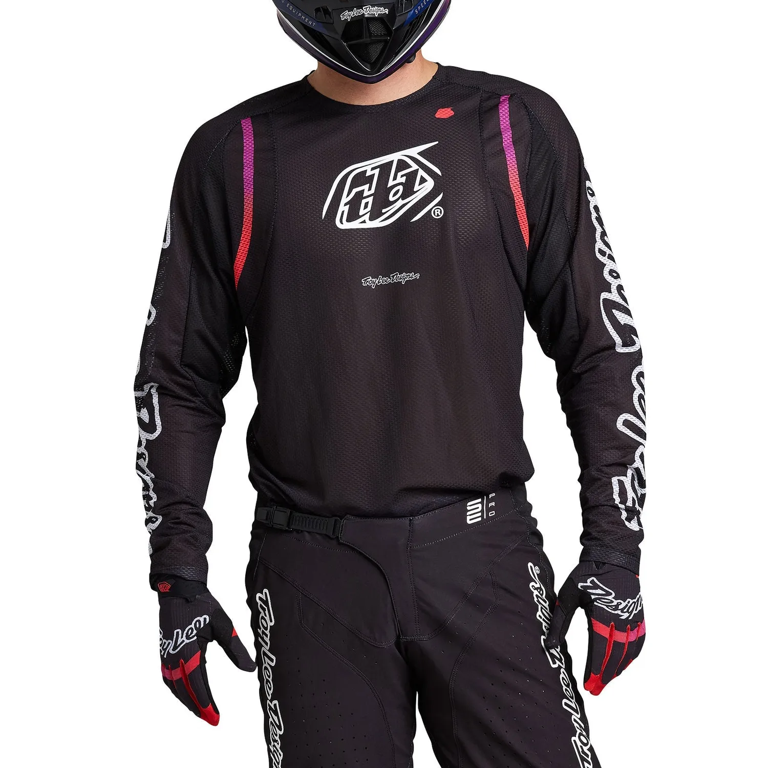 Troy Lee Designs SE Pro Air Pinned maglia moto nera race fit
