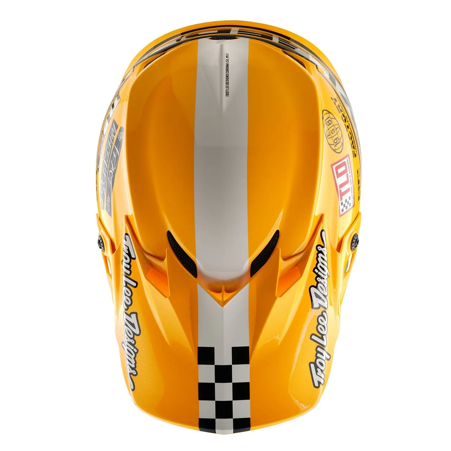 Troy Lee Designs GP Pro casco moto Fifty-50 White Gold MIPS