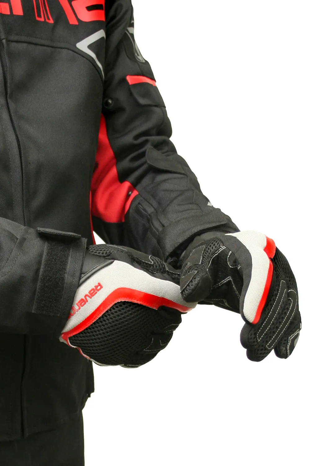 Ravenna Touring guanti moto estivi nero grigio rosso
