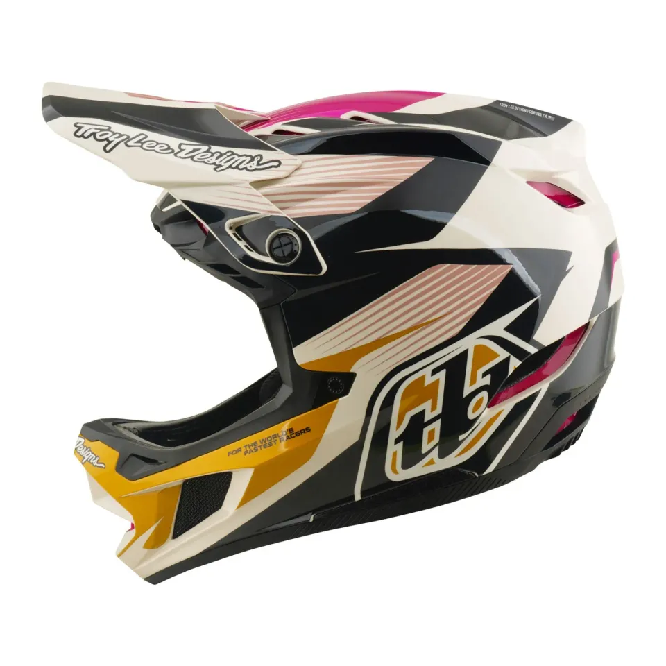 Troy Lee Designs D4 Polyacrylite casco integrale Acid Fuchsia MIPS