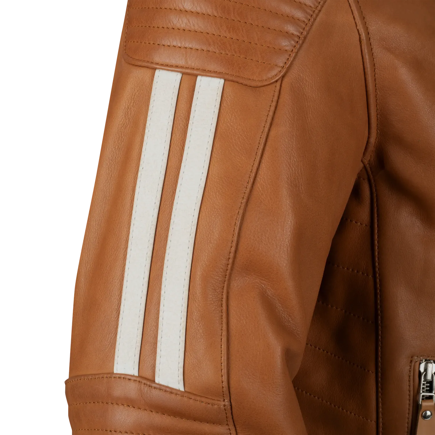 Segura Orion giubbotto pelle moto camel bianco