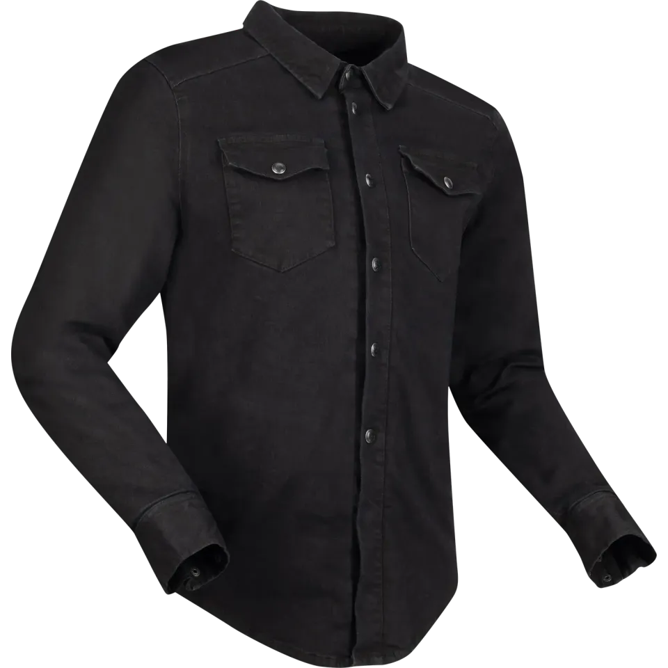 Segura Luthor giacca moto uomo nero denim stretch