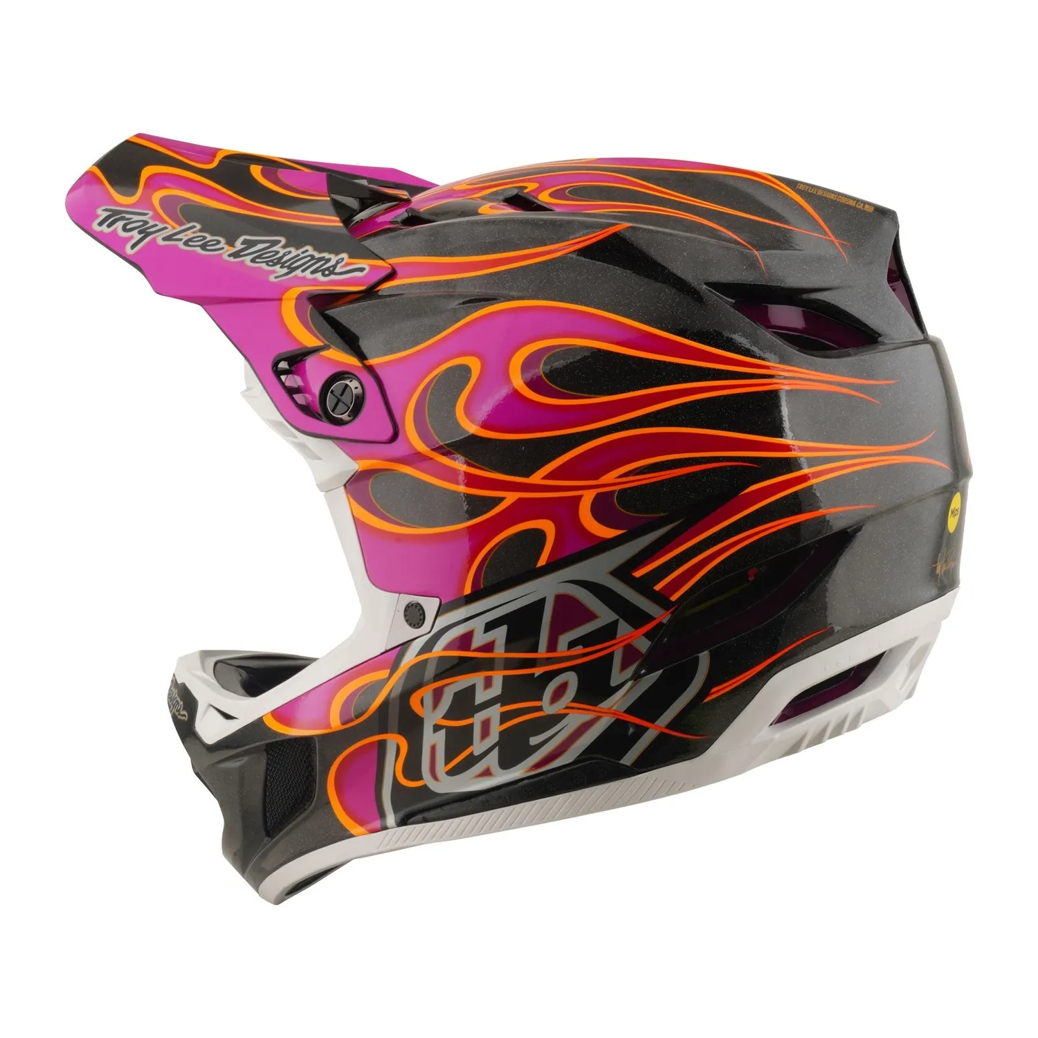 Troy Lee Designs D4 Carbon Casco Integrale Carbon Magenta