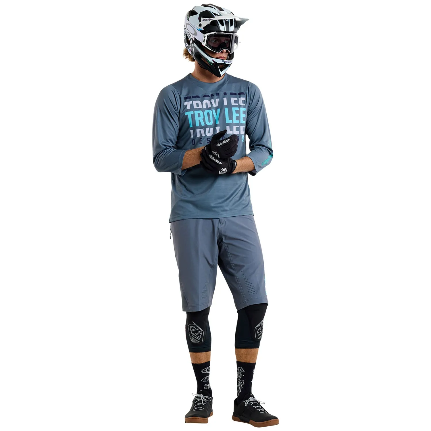 Troy Lee Designs Ruckus 3/4 Jersey maglia MTB Steel Blue manica 3/4