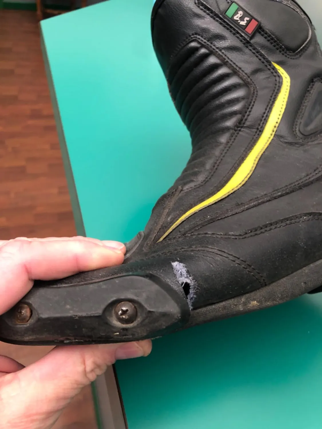 Bi Esse Stivali Moto Pelle Impermeabili 44 EU Neri