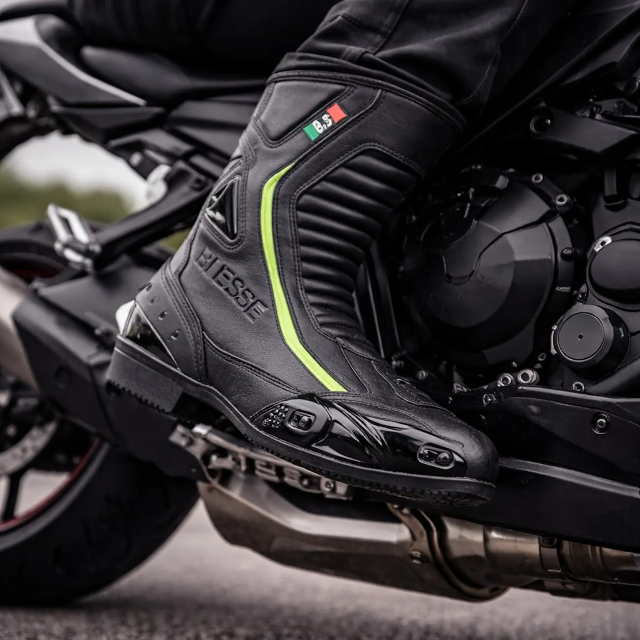 Bi Esse Stivali Moto Pelle Impermeabili 44 EU Neri