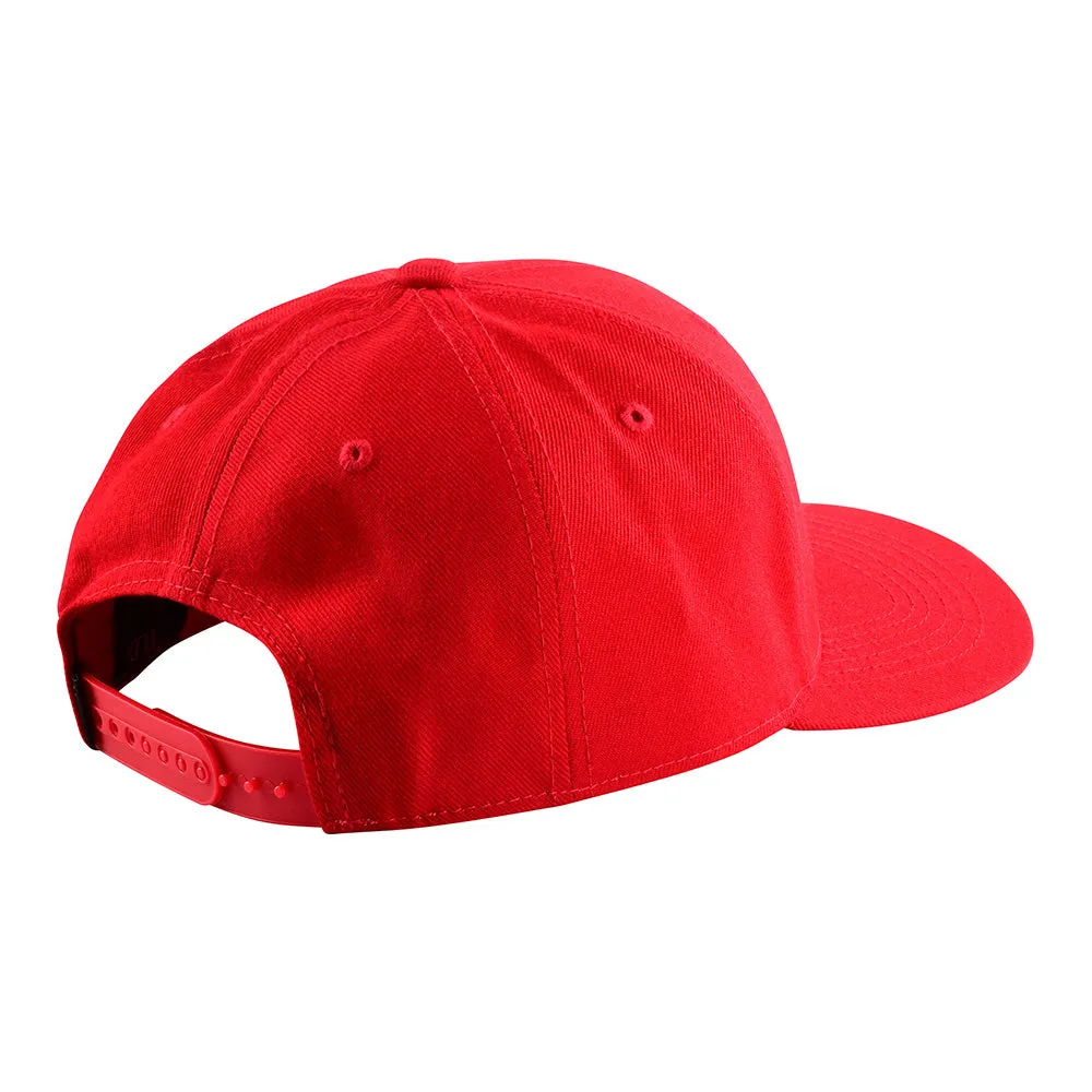 Troy Lee Designs Crop snapback cappello rosso