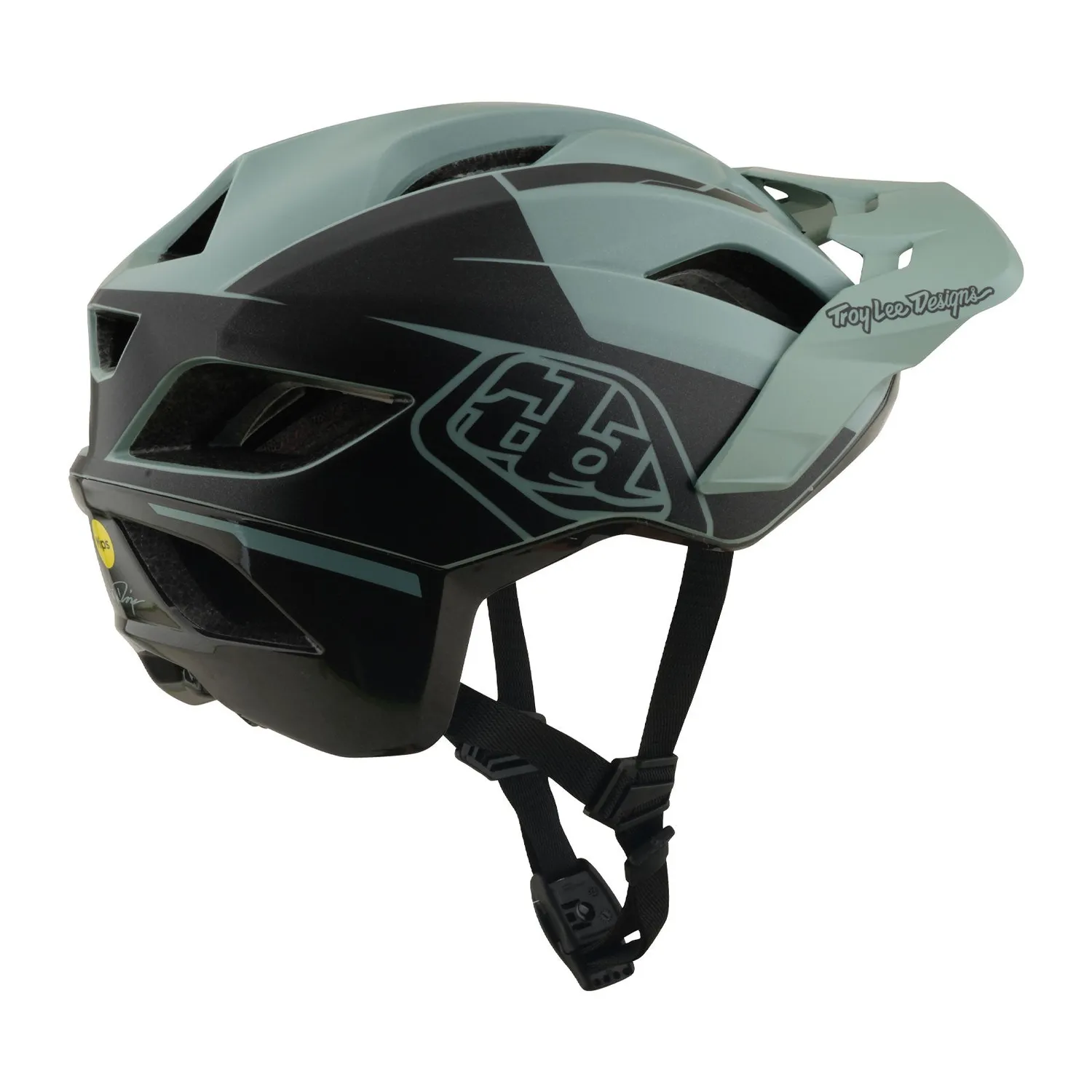 Troy Lee Designs Flowline SE Hydro casco sage charcoal MIPS