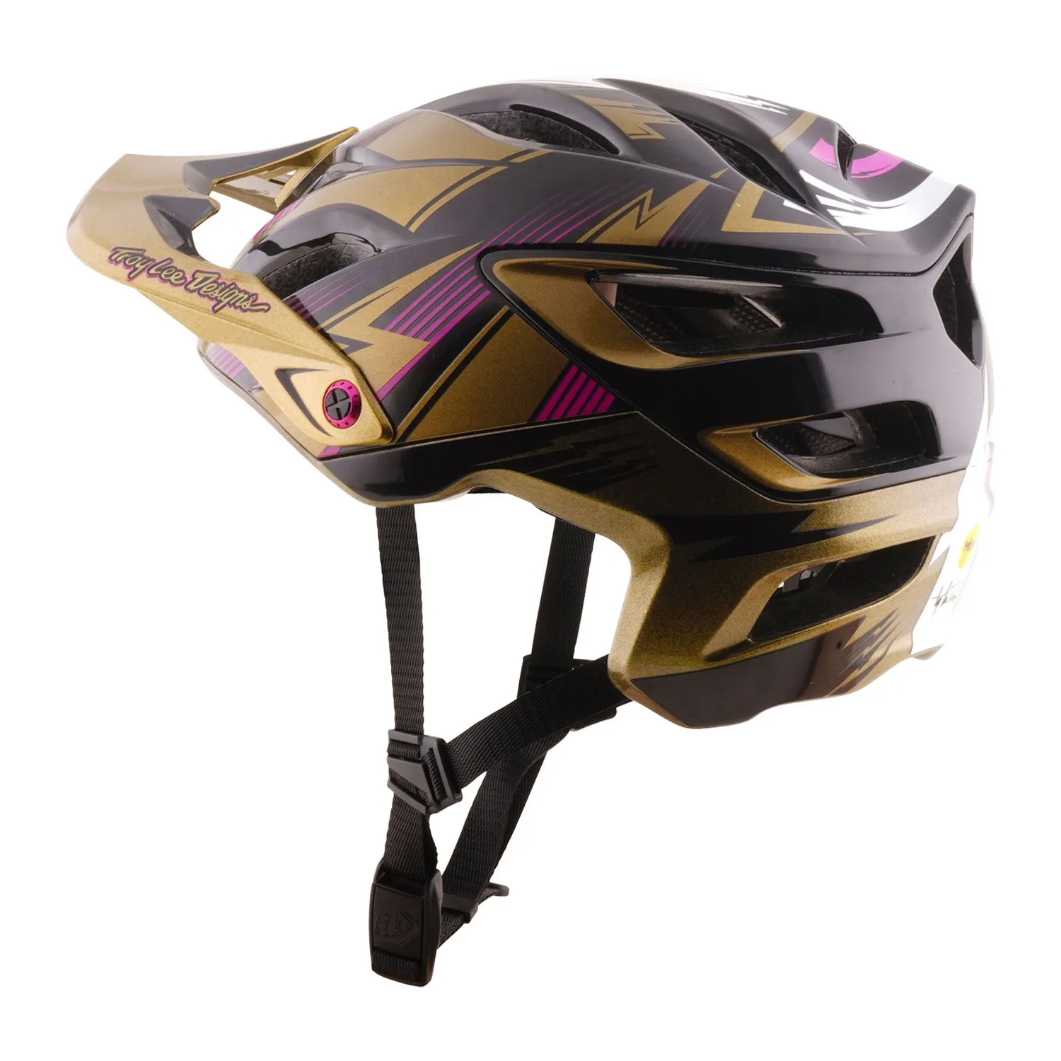 Troy Lee Designs A3 Cyclops casco bici oro nero