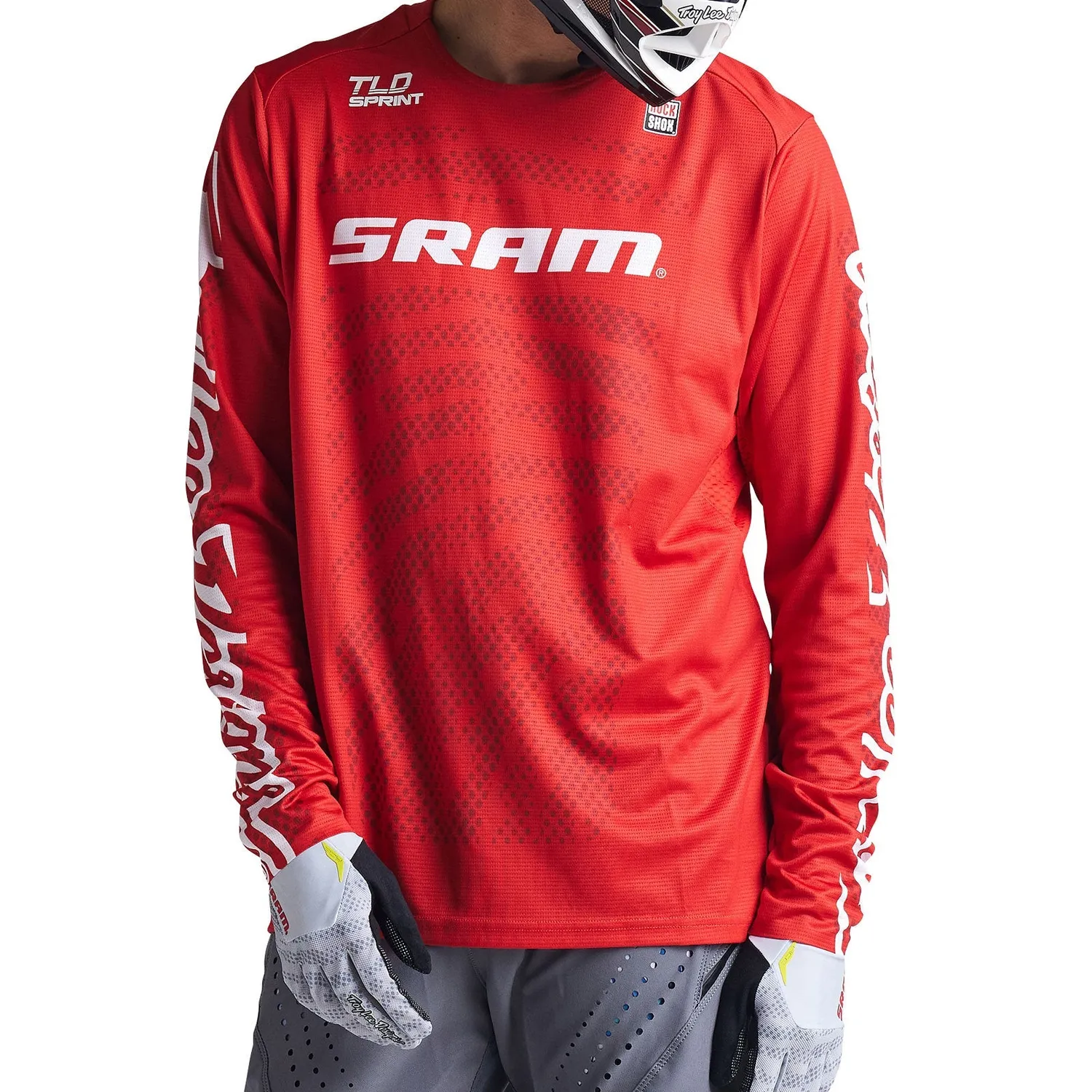 Troy Lee Designs Sprint SRAM Shifted maglia fiery red