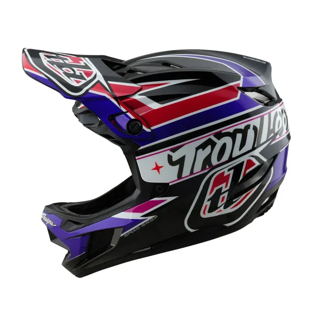 Troy Lee Designs D4 Polyacrylite casco integrale Linear Black MIPS