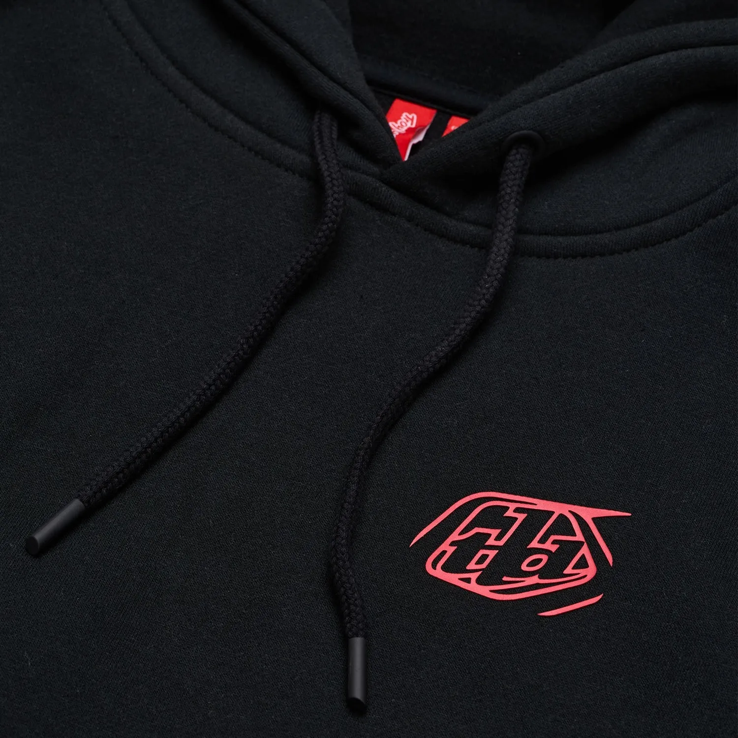 Troy Lee Designs Branded felpa uomo nera cappuccio pullover