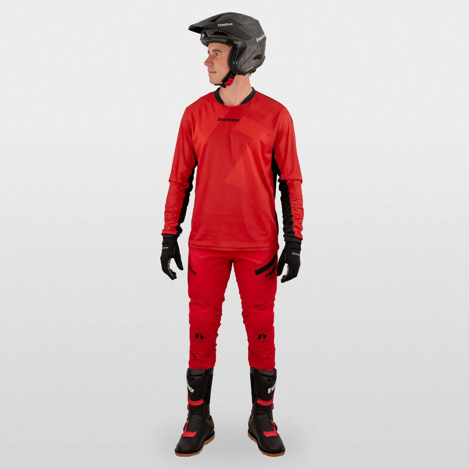 Hebo Tech maglietta tecnica rossa traspirante UPF50