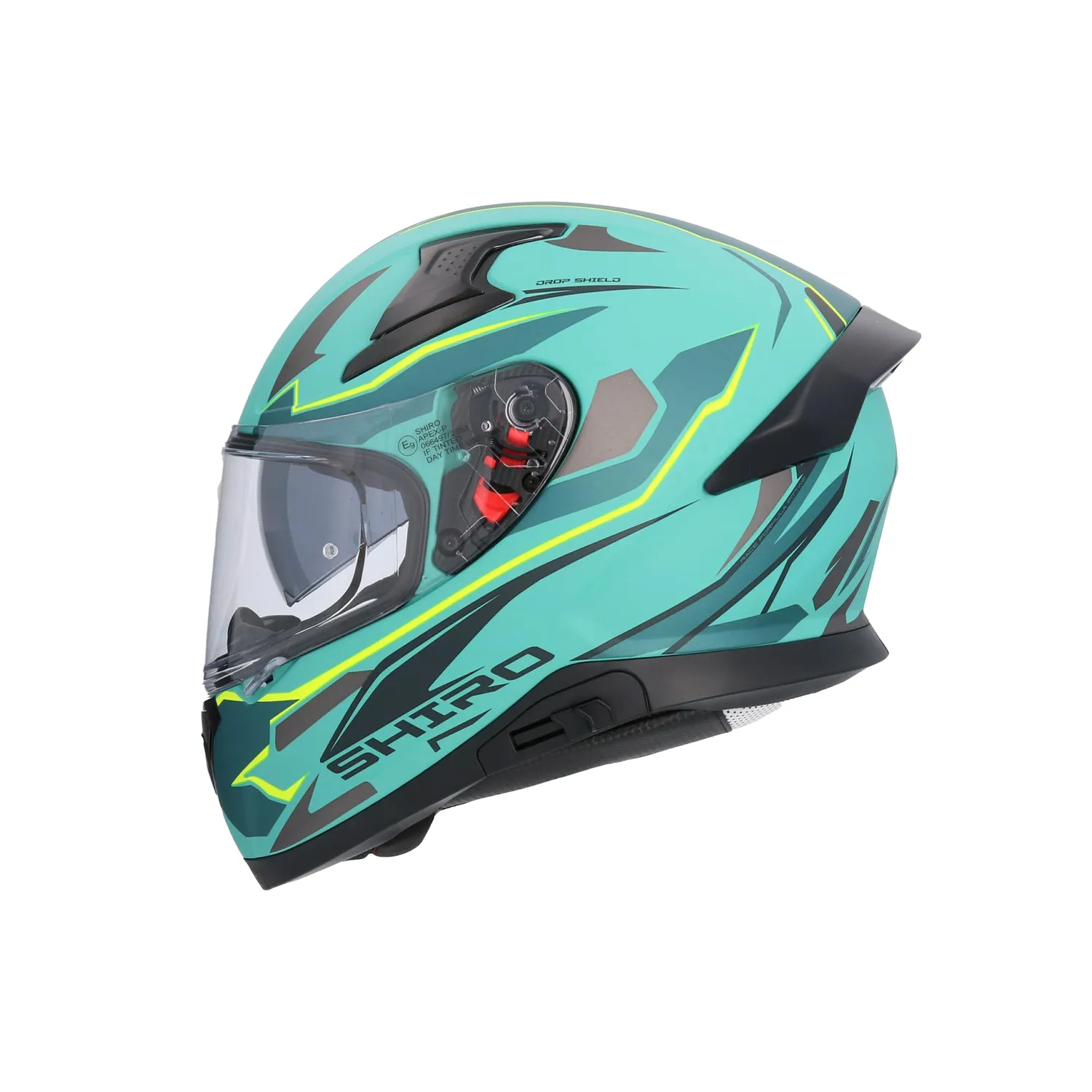 Biesse Casco Integrale Moto Verde Metallico Leggero ABS