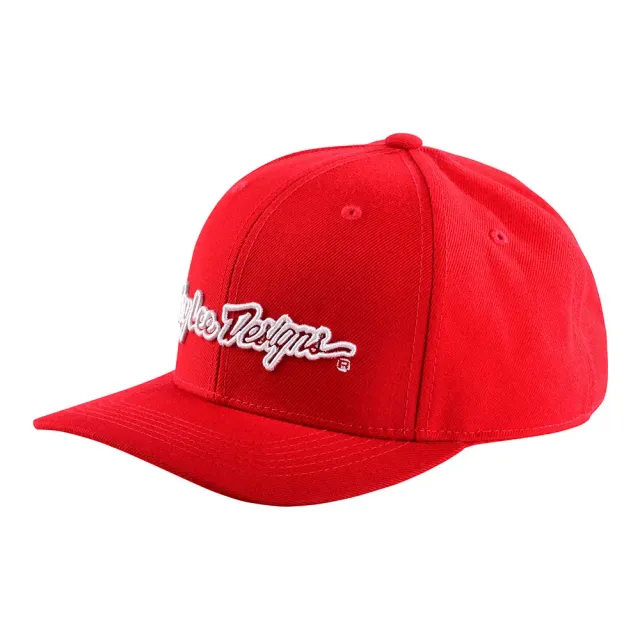 Troy Lee Designs Signature cappellino snapback rosso bianco