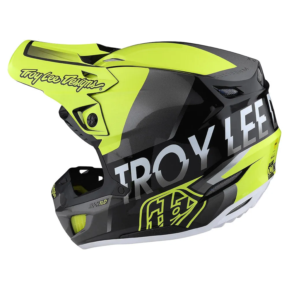 Troy Lee Designs SE5 Composite Qualifier MIPS casco cross giallo nero