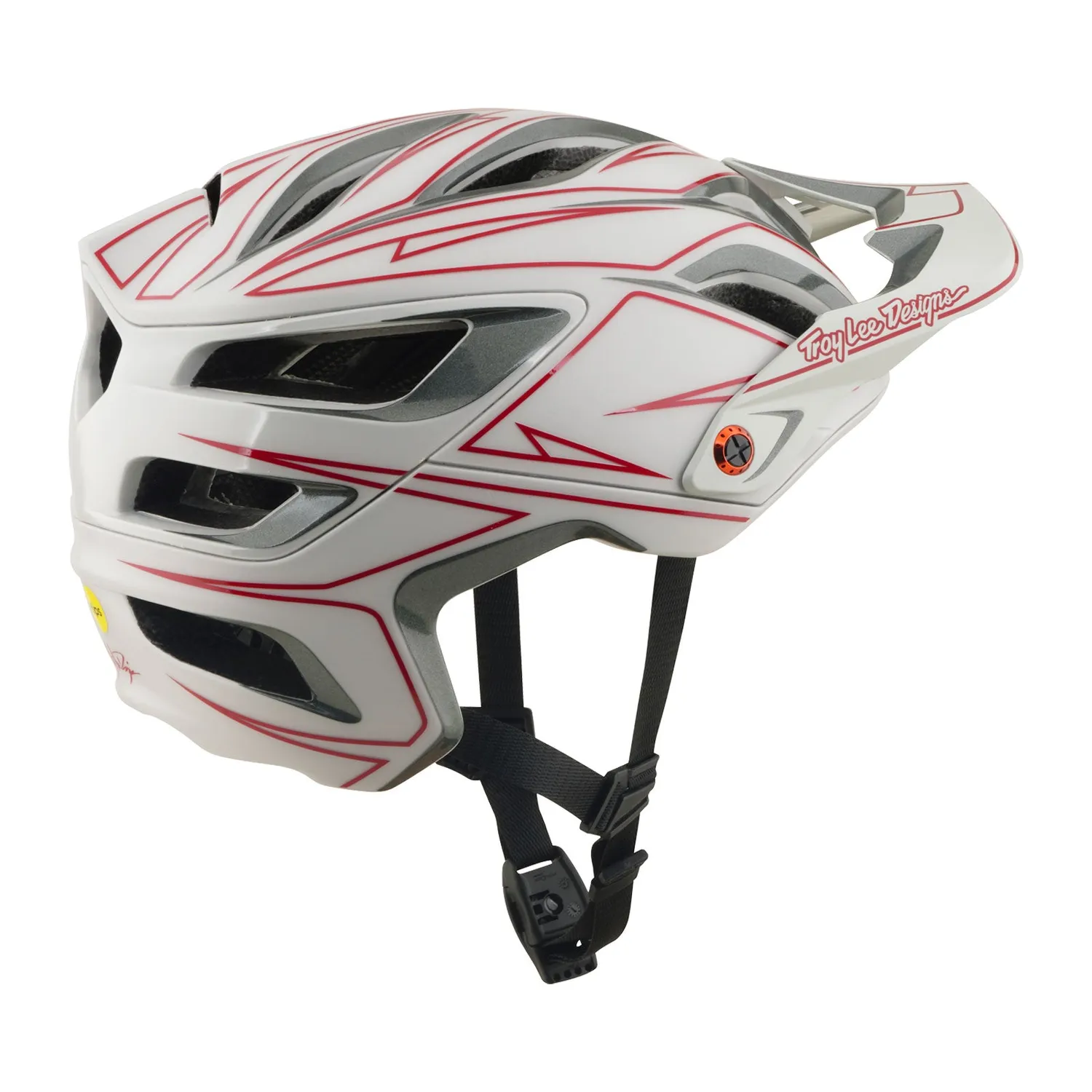 Troy Lee A3 Pinstripe casco bici grigio MIPS