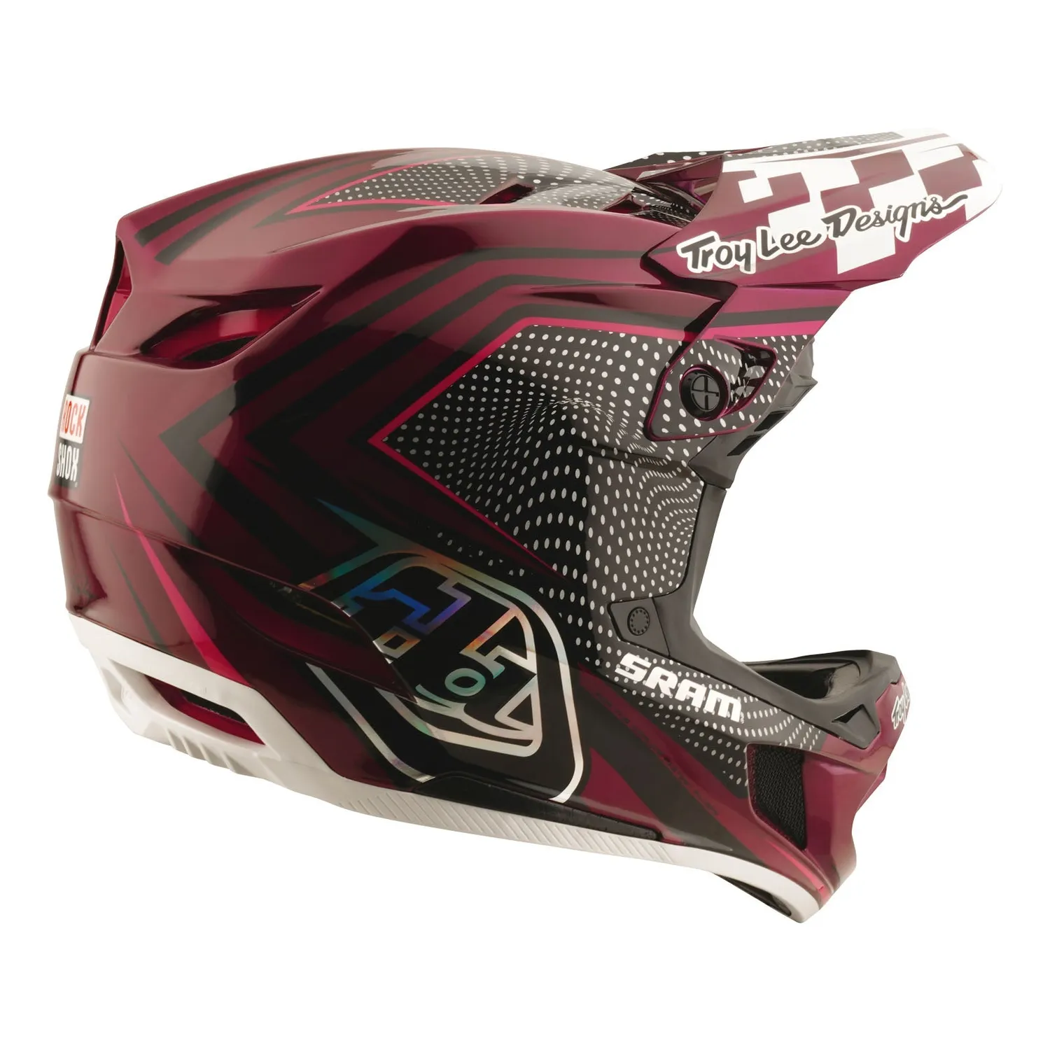 Troy Lee Designs D4 Carbon MIPS casco Radioscape nero mora