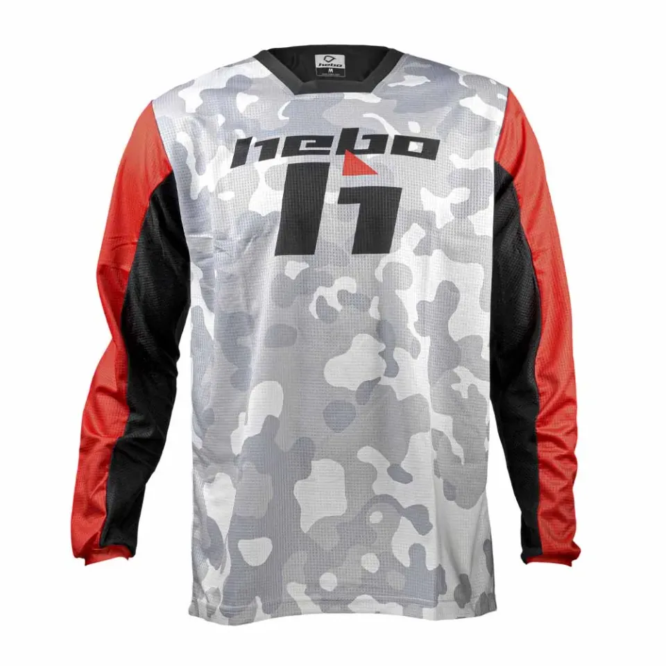 Hebo Stratos Camo t-shirt moto bianca XS