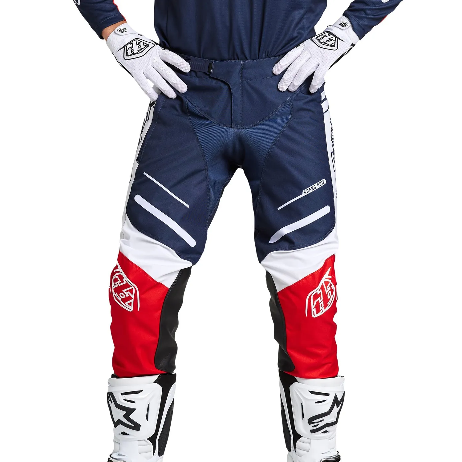 Troy Lee Designs GP Pro pantalone moto navy arancio